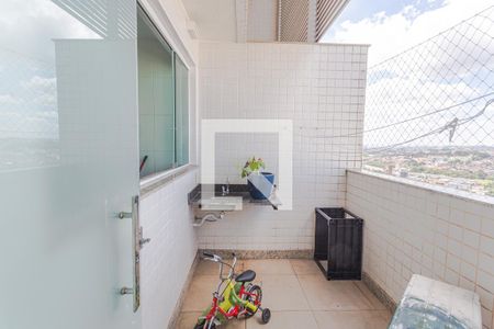 Varanda da Sala de apartamento à venda com 4 quartos, 154m² em Maria Virgínia, Belo Horizonte