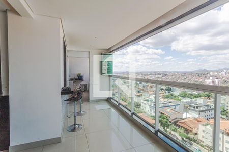 Varanda da Sala de apartamento à venda com 4 quartos, 154m² em Maria Virgínia, Belo Horizonte