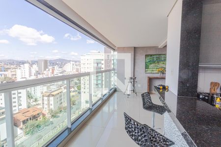 Varanda da Sala de apartamento à venda com 4 quartos, 154m² em Maria Virgínia, Belo Horizonte