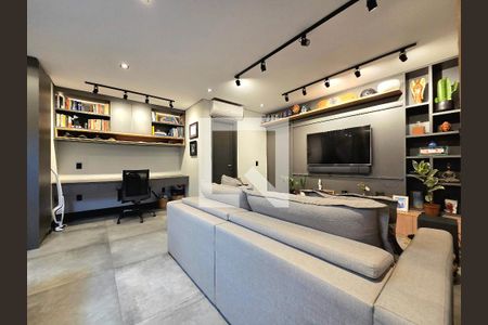 Sala de apartamento para alugar com 1 quarto, 65m² em Indianópolis, São Paulo