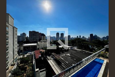 Vista Sacada do Quarto de kitnet/studio para alugar com 0 quarto, 28m² em Santo Amaro, São Paulo