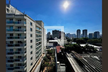 Vista Sacada do Quarto de kitnet/studio para alugar com 0 quarto, 28m² em Santo Amaro, São Paulo