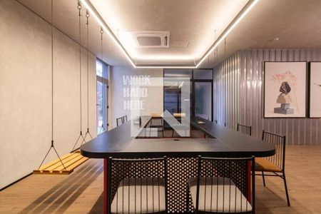 Área comum de kitnet/studio para alugar com 1 quarto, 30m² em Indianópolis, São Paulo