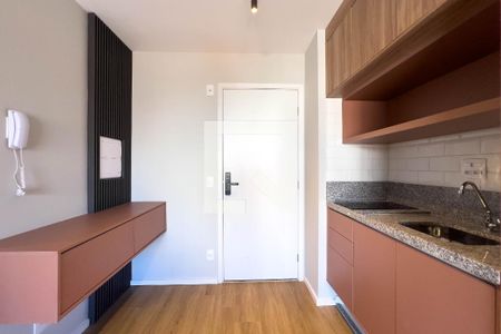 Sala e cozinha de apartamento à venda com 1 quarto, 33m² em Vila Mariana, São Paulo