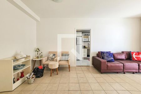 Sala de apartamento para alugar com 2 quartos, 99m² em Vila Alzira, Guarujá