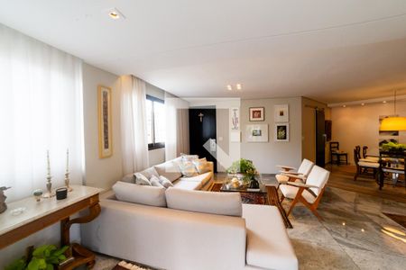 Sala de apartamento à venda com 4 quartos, 184m² em Sion, Belo Horizonte