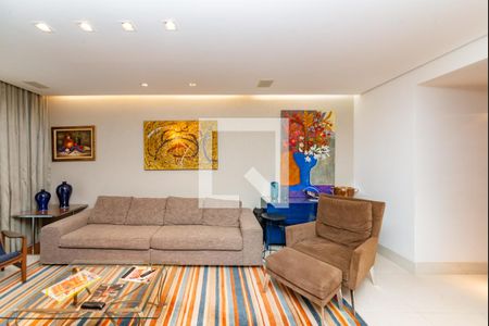 Sala de apartamento à venda com 4 quartos, 152m² em Belvedere, Belo Horizonte