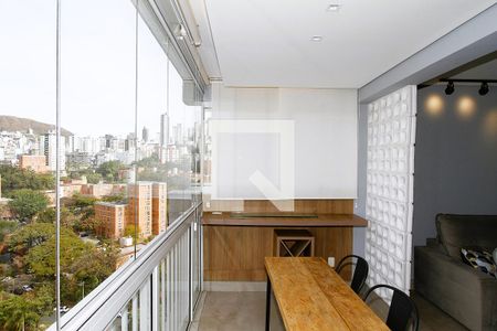 Varanda da Sala de apartamento para alugar com 2 quartos, 67m² em Estrela Dalva, Belo Horizonte