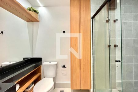 Banheiro de kitnet/studio à venda com 1 quarto, 28m² em Vila Clementino, São Paulo