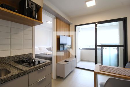 Sala/Cozinha de apartamento para alugar com 1 quarto, 26m² em Vila Olímpia, São Paulo
