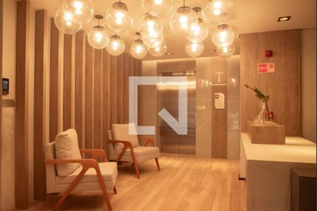 Área comum de kitnet/studio para alugar com 1 quarto, 28m² em Vila Clementino, São Paulo