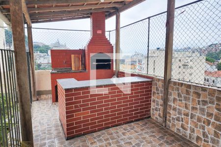Área comum - Churrasqueira de kitnet/studio para alugar com 1 quarto, 20m² em Santa Teresa, Rio de Janeiro