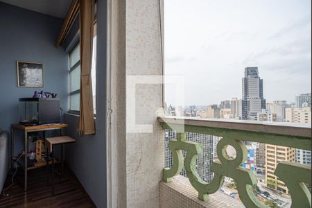 Varanda da Sala de apartamento para alugar com 1 quarto, 66m² em Bela Vista, São Paulo