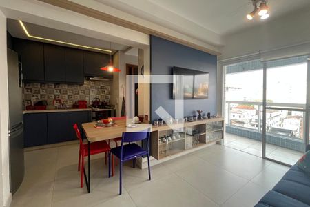 Sala de apartamento para alugar com 1 quarto, 67m² em Boqueirão, Santos