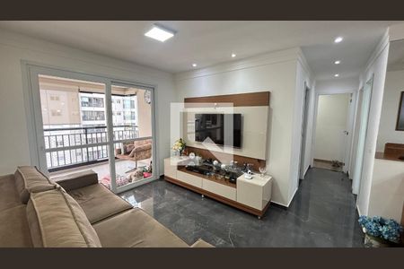 Sala de apartamento à venda com 3 quartos, 88m² em Campestre, Santo André