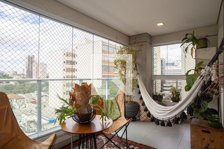 Varanda da Sala de apartamento à venda com 2 quartos, 64m² em Bela Vista, São Paulo