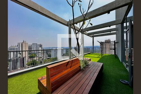 Terraço de kitnet/studio à venda com 1 quarto, 25m² em Santo Amaro, São Paulo