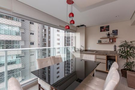 Varanda da Sala de apartamento à venda com 2 quartos, 84m² em Jardim Caravelas, São Paulo