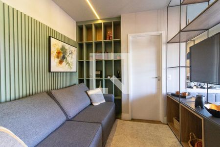 Sala/Cozinha de apartamento à venda com 1 quarto, 43m² em Cambuí, Campinas