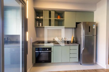Sala/Cozinha de apartamento à venda com 1 quarto, 43m² em Cambuí, Campinas