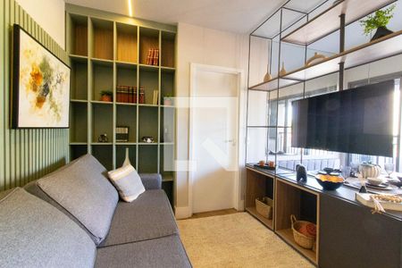 Sala/Cozinha de apartamento à venda com 1 quarto, 43m² em Cambuí, Campinas