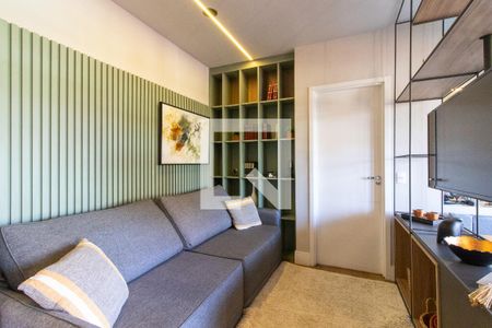 Sala/Cozinha de apartamento à venda com 1 quarto, 43m² em Cambuí, Campinas