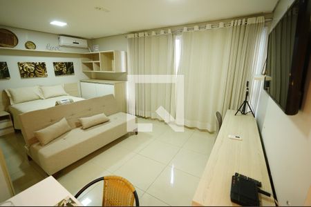 Sala/cozinha de apartamento à venda com 1 quarto, 46m² em Setor Bueno, Goiânia