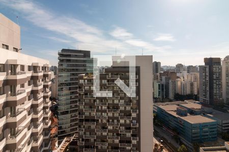 Vista da Varanda da Sala/Cozinha de apartamento para alugar com 1 quarto, 24m² em Vila Nova Conceição, São Paulo