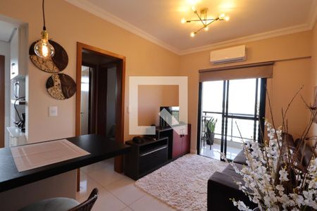 Sala de apartamento para alugar com 1 quarto, 49m² em Jardim Palma Travassos, Ribeirão Preto