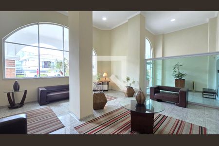 Hall de entrada de apartamento para alugar com 1 quarto, 49m² em Ponta da Praia, Santos