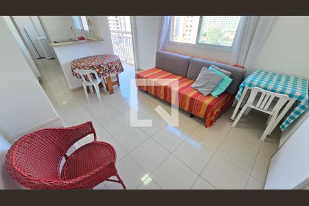Sala de apartamento para alugar com 1 quarto, 49m² em Ponta da Praia, Santos