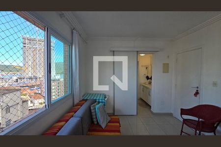Sala de apartamento para alugar com 1 quarto, 49m² em Ponta da Praia, Santos