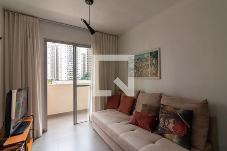 Sala de apartamento à venda com 1 quarto, 45m² em Indianópolis, São Paulo