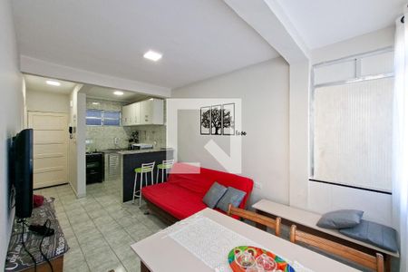 Sala de apartamento para alugar com 1 quarto, 49m² em Vila Caiçara, Praia Grande