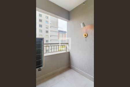 Varanda da Sala de apartamento à venda com 1 quarto, 44m² em Campo Belo, São Paulo