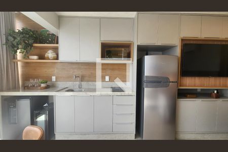 Cozinha de kitnet/studio para alugar com 1 quarto, 27m² em Vitória, Salvador