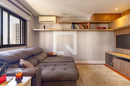 Sala de TV de apartamento para alugar com 3 quartos, 190m² em Indianópolis, São Paulo
