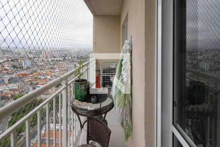 Varanda da Sala de apartamento à venda com 1 quarto, 28m² em Vila Alpina, São Paulo