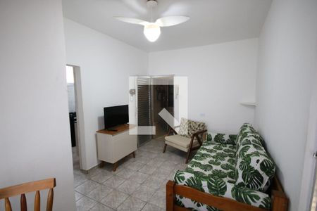 Sala de apartamento para alugar com 1 quarto, 40m² em Canto do Forte, Praia Grande