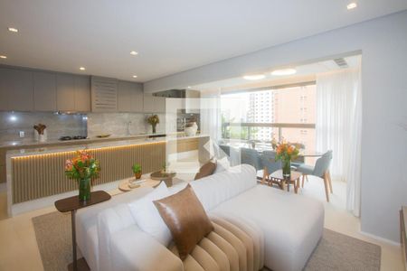 Sala de apartamento à venda com 2 quartos, 81m² em Brooklin, São Paulo