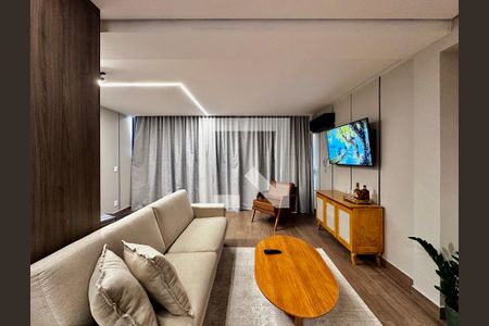 Sala de apartamento à venda com 1 quarto, 50m² em Santo Amaro, São Paulo