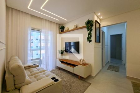 Sala de apartamento para alugar com 2 quartos, 67m² em Canto do Forte, Praia Grande