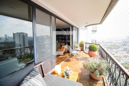 Varanda da Sala de apartamento à venda com 4 quartos, 575m² em Santo Amaro, São Paulo