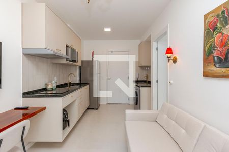 Sala/Cozinha de apartamento para alugar com 1 quarto, 27m² em Campo Belo, São Paulo