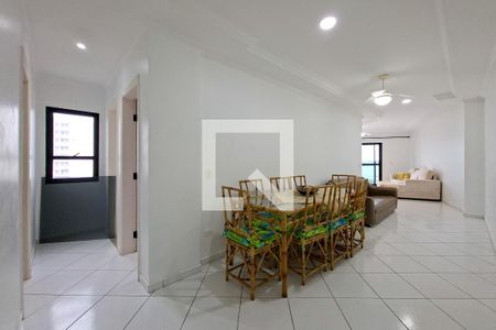 Sala de jantar de apartamento para alugar com 3 quartos, 122m² em Jardim Imperador, Praia Grande
