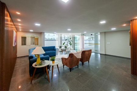 Hall social de apartamento para alugar com 3 quartos, 122m² em Jardim Imperador, Praia Grande