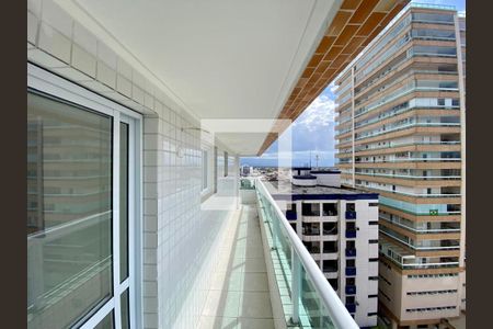 Vista da Sacada Sala/Cozinha de apartamento para alugar com 1 quarto, 40m² em Boqueirão, Praia Grande