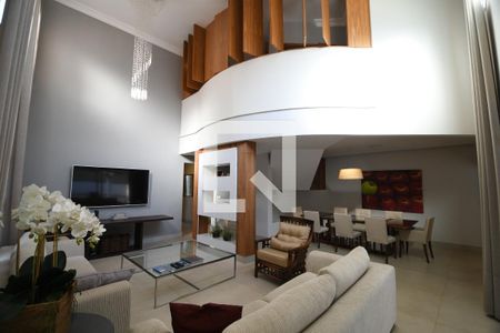 Sala de casa de condomínio à venda com 3 quartos, 364m² em Alphaville Dom Pedro, Campinas