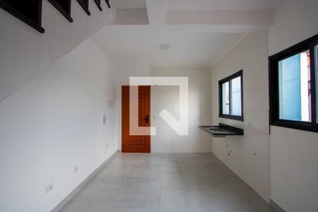 Sala/Cozinha de apartamento à venda com 2 quartos, 90m² em Vila Tibiriçá, Santo André