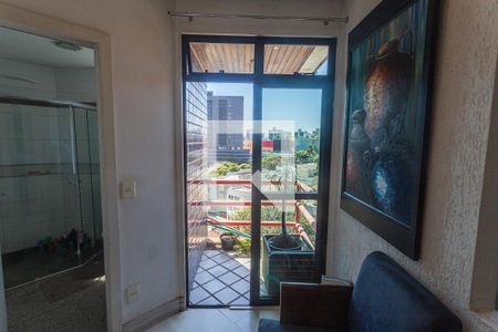 Varanda da Sala de apartamento à venda com 1 quarto, 48m² em Lourdes, Belo Horizonte